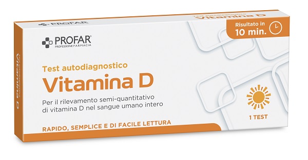 PROFAR TEST VITAMINA D RILEVAZIONE SEMI-QUANTITATIVA VITAMINA D NEL SANGUE UMANO INTERO 1 PEZZO - Farmacia De Pasquale