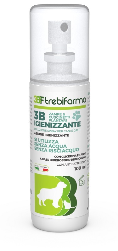 3B IGIENIZZANTE ZAMPE CANI GATTI FLACONE SPRAY 100 ML - Farmacia De Pasquale