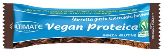 ULTIMATE BARRETTA VEGAN PROTEICA CIOCCOLATO FONDENTE 24 G - Farmacia De Pasquale