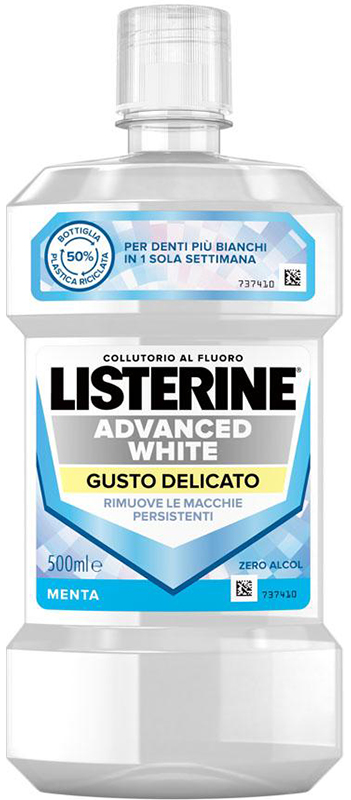 LISTERINE ADVANCED WHITE BUNDLE 500 ML GUSTO DELICATO - Farmacia De Pasquale