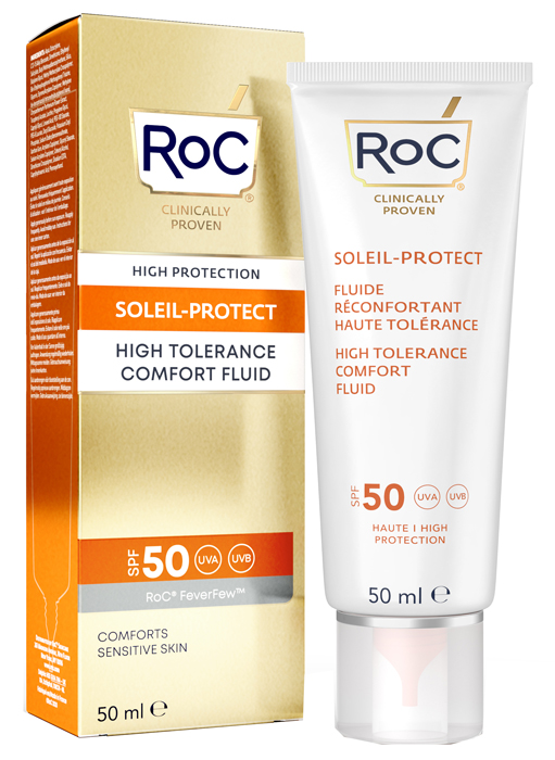 ROC FLUIDO SOLARE VISO SPF 50 ELEVATA TOLLERABILITA' 50 ML - Farmacia De Pasquale