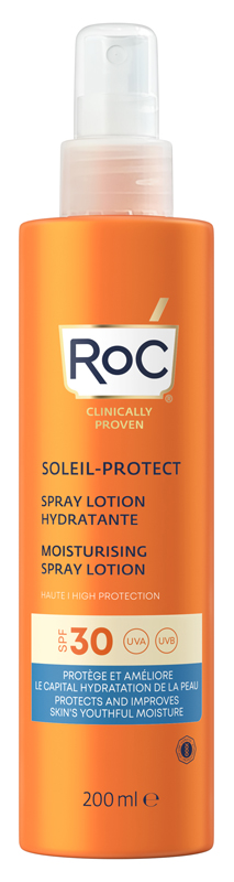 ROC LOZIONE SPRAY SOLARE CORPO SPF 30 IDRATANTE 200 ML - Farmacia De Pasquale