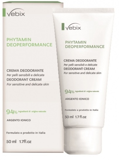 VEBIX PHYTAMIN E DEO PERFORMANCE CREMA DEO 72H-50ML SALI DI ARGENTO - Farmacia De Pasquale
