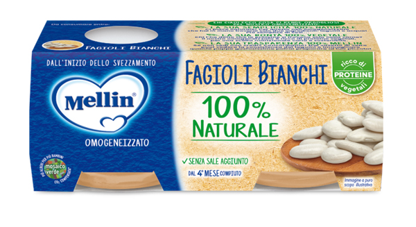 MELLIN OMOGENEIZZATO FAGIOLI BIANCHI 2 X 80 G - Farmacia De Pasquale