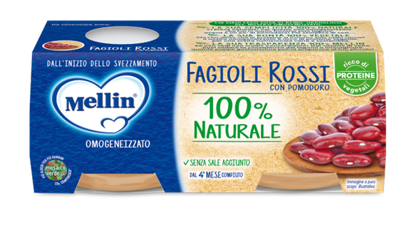 MELLIN OMOGENEIZZATO FAGIOLI ROSSI 2 X 80 G - Farmacia De Pasquale