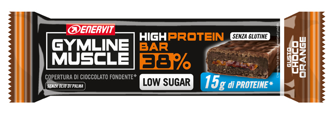 ENERVIT GYMLINE PROTEIN BAR 38% BARRETTA CIOCCOLATO-ARANCIA 40 G - Farmacia De Pasquale