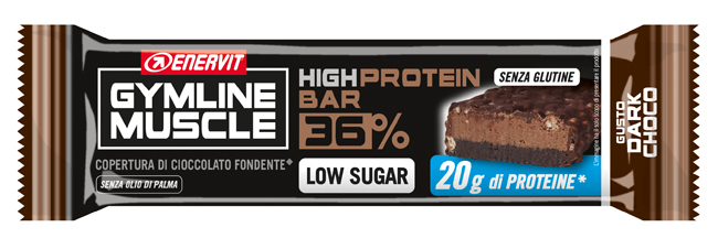 ENERVIT GYMLINE PROTEIN BAR 36% BARRETTA DARK CHOCOLATE 55 G - Farmacia De Pasquale