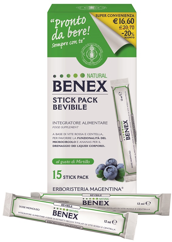BENEX BEVIBILE 15 STICK DA 12 ML TAGLIO PREZZO - Farmacia De Pasquale