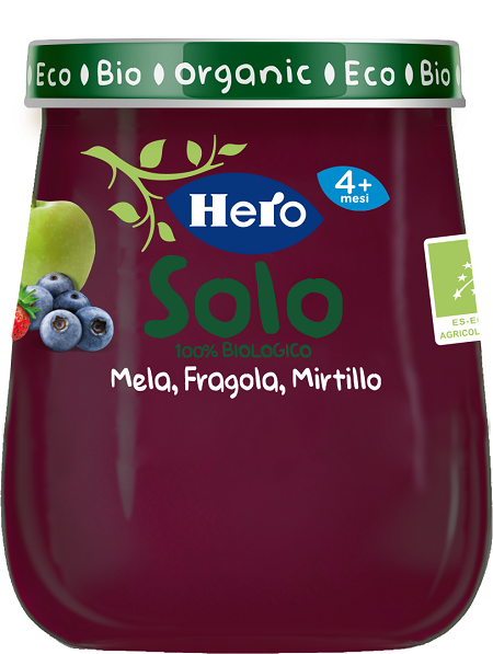 HERO BABY SOLO OMOGENEIZZATO MELA FRAGOLA MIRTILLO 120 G - Farmacia De Pasquale