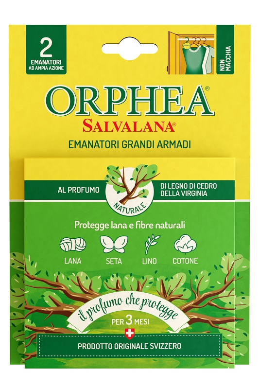 ORPHEA SALVALANA EMANATORI GRANDI ARMADI LEGNO CEDRO DELLA VIRGINIA 2 PEZZI - Farmacia De Pasquale