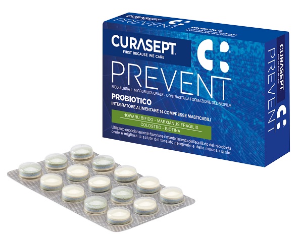 CURASEPT PREVENT PROBIOTICO 14 COMPRESSE MASTICABILI - Farmacia De Pasquale