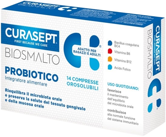 CURASEPT BIOSMALTO PROBIOTICO 14 COMPRESSE - Farmacia De Pasquale