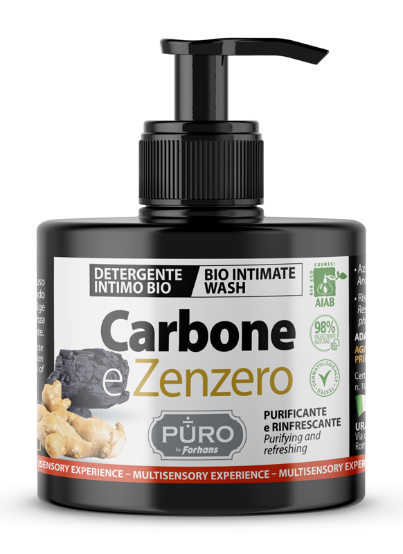 FORHANS PURO DETERGENTE INTIMO CARBONE & ZENZERO 250 ML - Farmacia De Pasquale