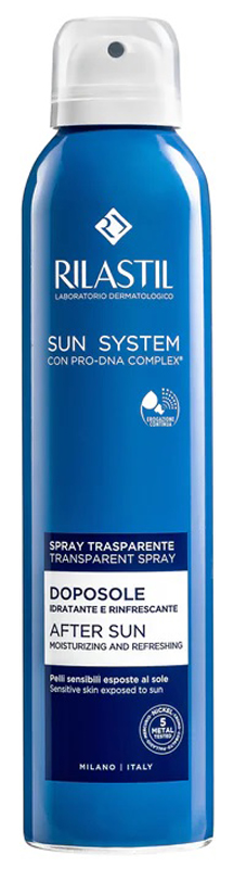RILASTIL SUN SYSTEM DOPOSOLE SPRAY TRASPARENTE DOPOSOLE IDRATANTE E RINFRESCANTE 200 ML - Farmacia De Pasquale