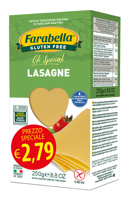 FARABELLA LASAGNA PROMO 250 G X 6 PEZZI - Farmacia De Pasquale
