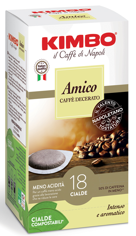 KIMBO AMICO CAFFE' TORREFATTO E DECERATO 18 CIALDE 7 G - Farmacia De Pasquale
