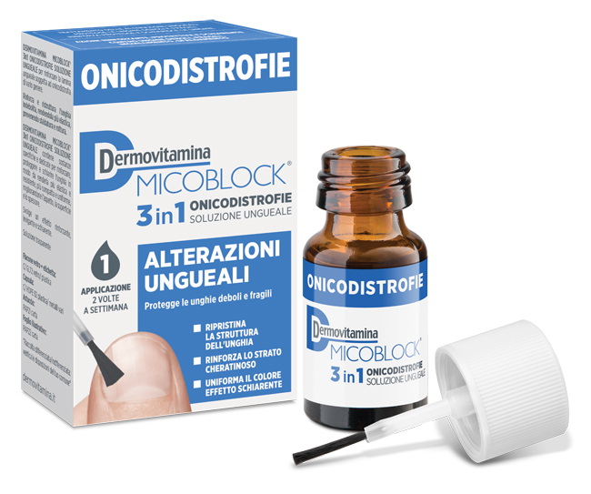DERMOVITAMINA MICOBLOCK 3 IN 1 ONICODISTROFIE ALTERAZIONI UNGUEALI 7 ML - Farmacia De Pasquale