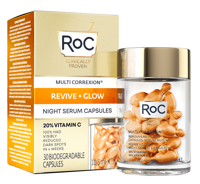 ROC MULTI CORREXION REVIVE + GLOW SIERO VISO NOTTE CAPSULE - Farmacia De Pasquale