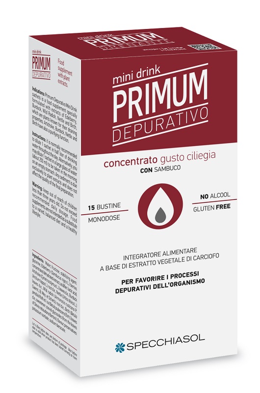 PRIMUM DEPURATIVO MINIDRINK CILIEGIA 15 STICK DA 10 ML - Farmacia De Pasquale