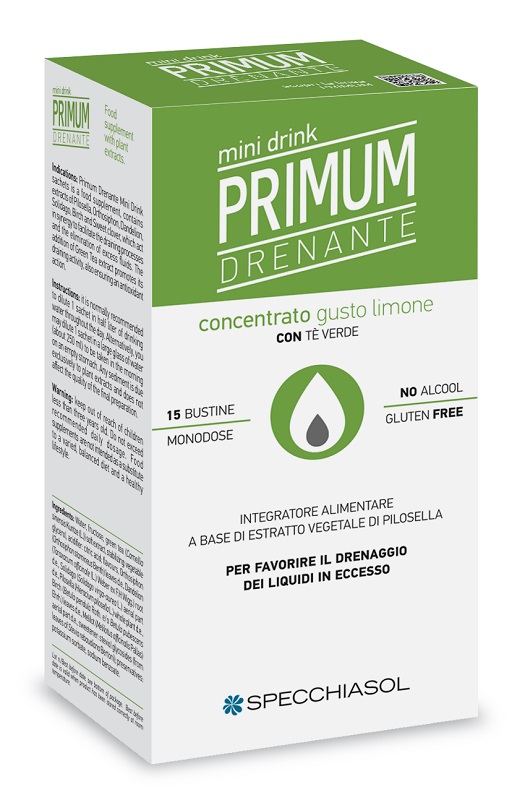PRIMUM DRENANTE MINIDRINK LIMONE 15 STICK DA 10 ML - Farmacia De Pasquale