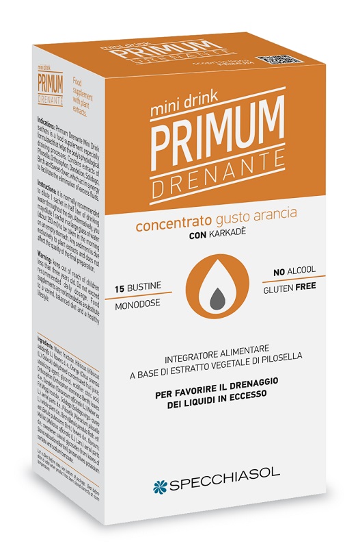 PRIMUM DRENANTE MINIDRINK ARANCIA 15 STICK DA 10 ML - Farmacia De Pasquale