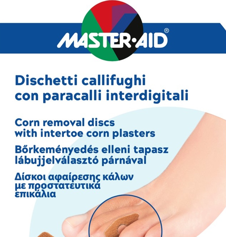 DISCHETTO CALLIFUGO 6 PEZZI + PARACALLO 6 PEZZI INTERDIGITALI MASTER-AID FOOTCARE B5 - Farmacia De Pasquale