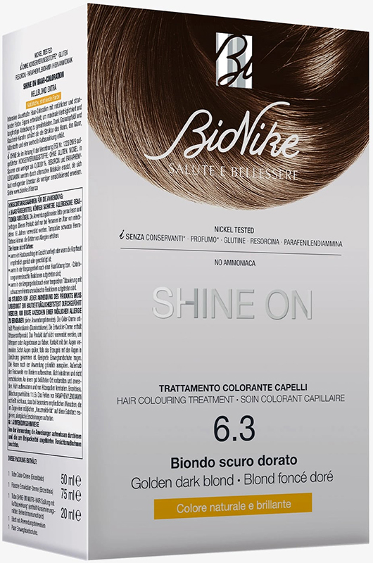 SHINE ON BIONDO SCURO DORATO 6,3 FLACONE 75 ML + TUBO 50 ML - Farmacia De Pasquale