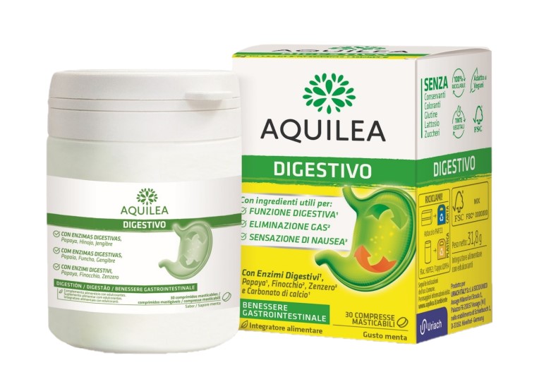 AQUILEA DIGESTIVO 30 COMPRESSE MASTICABILI - Farmacia De Pasquale
