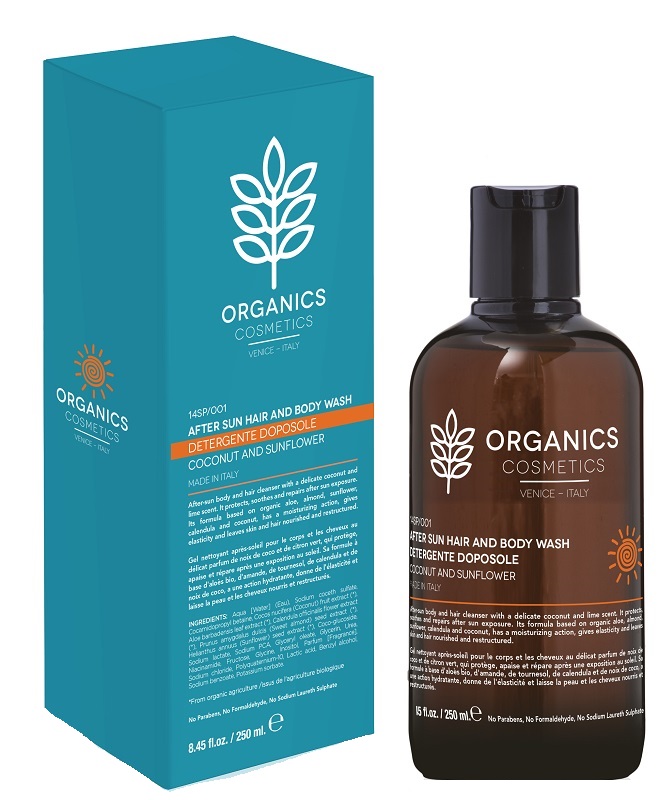 ORGANICS PHARM AFTER SUN HAIR AND BODY WASH 250 ML - Farmacia De Pasquale