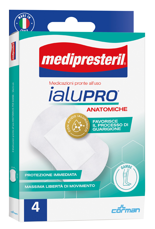 MEDIPRESTERIL IALUPRO GAMBE 10X15 CM 4 PEZZI - Farmacia De Pasquale