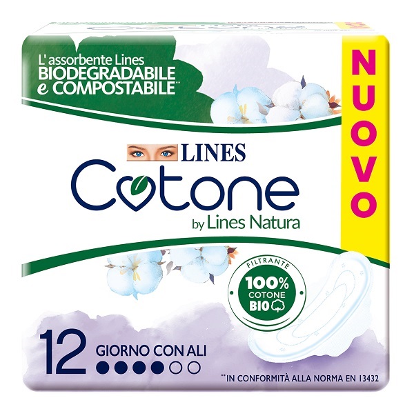 LINES COTONE BIO ULTRA ALI 12 PEZZI - Farmacia De Pasquale