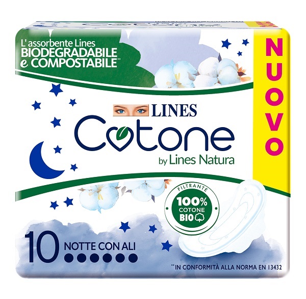 LINES COTONE BIO ULTRA NOTTE 10 PEZZI - Farmacia De Pasquale