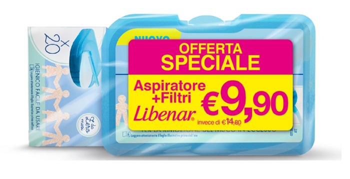 LIBENAR BIPACCO ASPIRATORE SOFT + 25 FILTRI - Farmacia De Pasquale