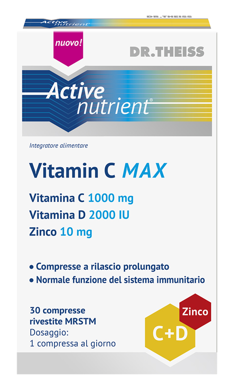 THEISS ACTIVE NUTRIENT VITAMIN C MAX 30 COMPRESSE - Farmacia De Pasquale