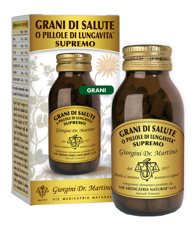 GRANI DI SALUTE O PILLOLE DI LUNGAVITA SUPREMO 90 G - Farmacia De Pasquale