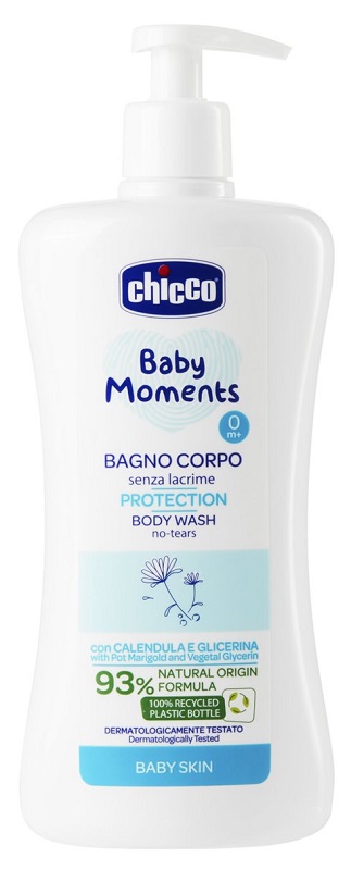 CHICCO BABY MOMENTS BAGNO CORPO SENZA LACRIME PROTECTION 500 ML - Farmacia De Pasquale