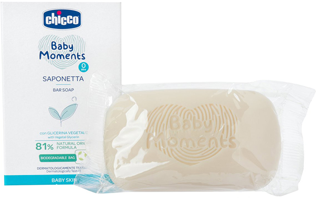 CHICCO BABY MOMENTS SAPONE SOLIDO 100 G - Farmacia De Pasquale