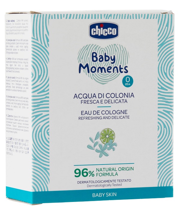 CHICCO BABY MOMENTS ACQUA DI COLONIA FRESCA E DELICATA 100 ML - Farmacia De Pasquale
