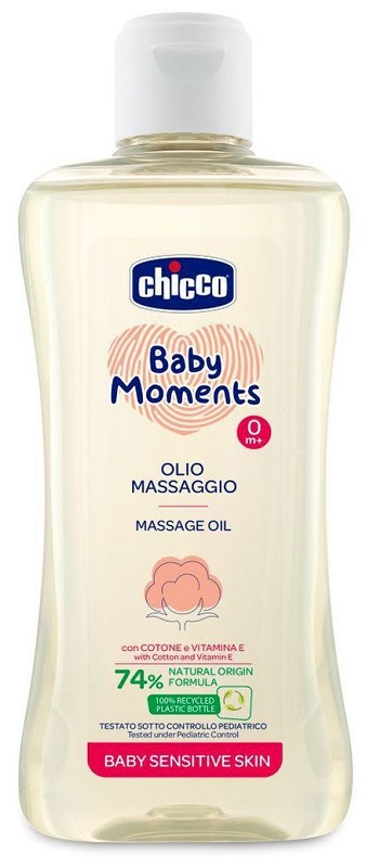 CHICCO BABY MOMENTS OLIO MASSAGGIO SENSITIVE 200 ML - Farmacia De Pasquale