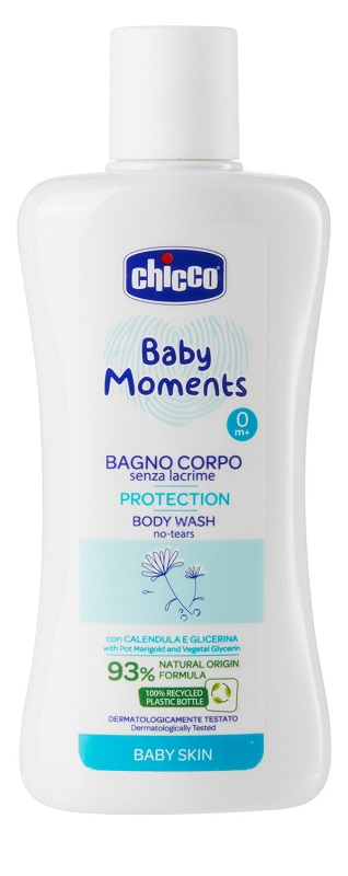 CHICCO BABY MOMENTS BAGNO CORPO SENZA LACRIME PROTECTION 200 ML - Farmacia De Pasquale