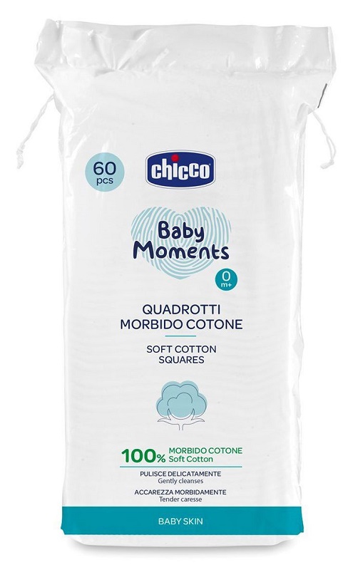 CHICCO BABY MOMENTS QUADROTTI 60 PEZZI - Farmacia De Pasquale