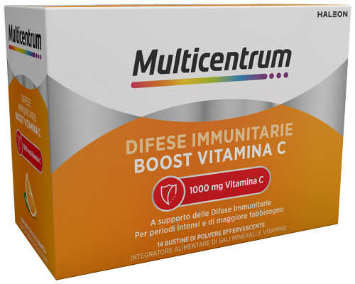 MULTICENTRUM DIFESE IMMUNITARIE BOOST VITAMINA C 14 BUSTINE - Farmacia De Pasquale