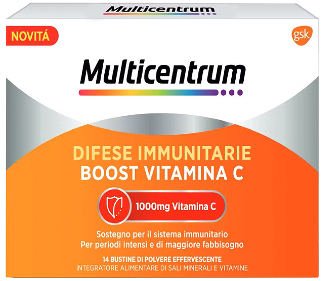 MULTICENTRUM DIFESE IMMUNITARIE BOOST VITAMINA C 28 BUSTINE - Farmacia De Pasquale