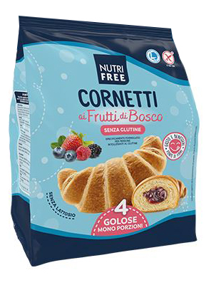 NUTRIFREE CORNETTI AI FRUTTI DI BOSCO 4 PEZZI DA 60 G - Farmacia De Pasquale