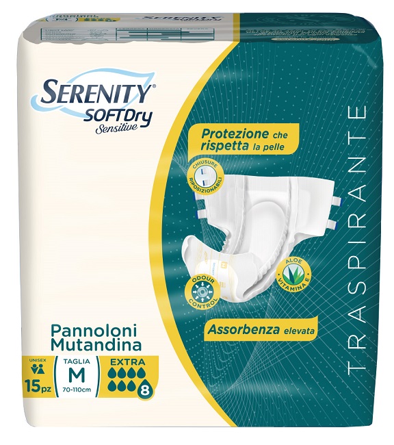 PANNOLONE MUTANDINA SERENITY SD SENSITIVE EXTRA M 15 PEZZI - Farmacia De Pasquale