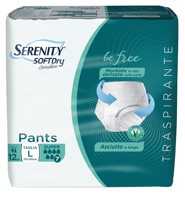 SERENITY PANTS SD SENSITIVE BE FREE SUPER L 12 PEZZI - Farmacia De Pasquale