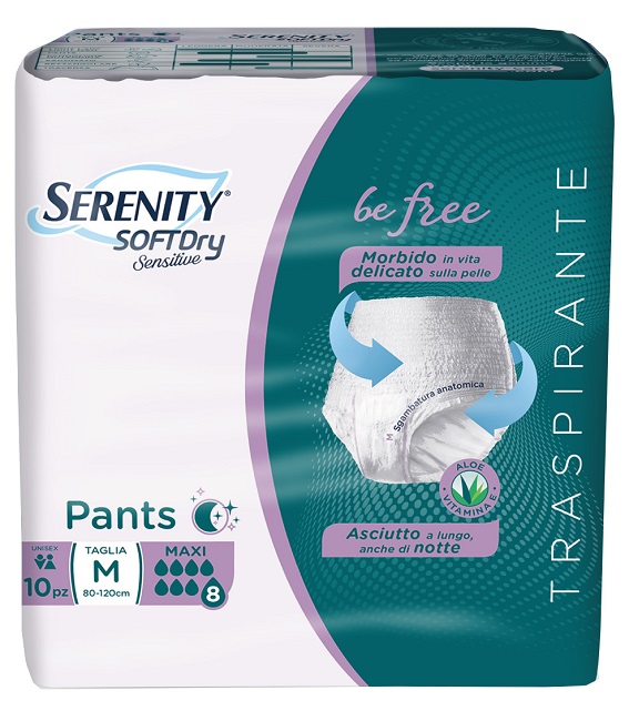 SERENITY PANTS SD SENSITIVE BE FREE MAXI M 10 PEZZI - Farmacia De Pasquale