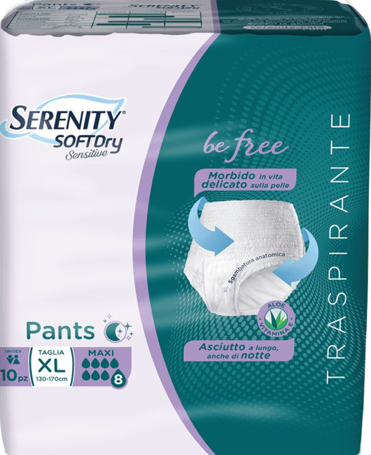 SERENITY PANTS SD SENSITIVE BE FREE MAXI XL 10 PEZZI - Farmacia De Pasquale