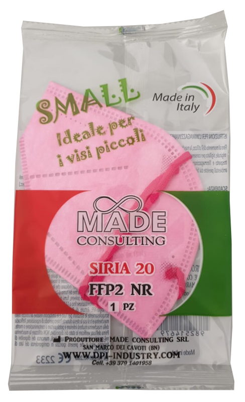 SIRIA 20 SEMIMASCHERINA FILTRANTE FFP2 PINK SMALL - Farmacia De Pasquale