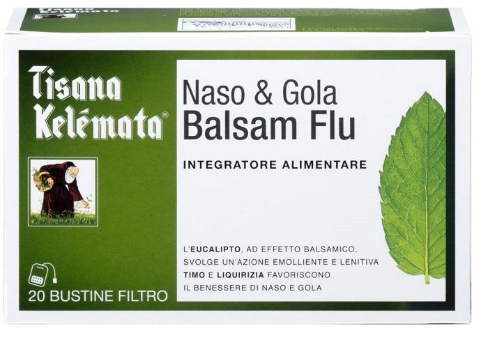 TISANA NASO E GOLA BALSAM FLU 20 BUSTINE - Farmacia De Pasquale